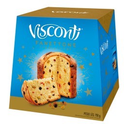 Panettone Tradicional VISCONTI Sabor Frutas Cristalizadas Caixa 750g