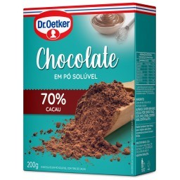 Dr. Oetker Chocolate em Pó Solúvel 70% Cacau Para Saborosas Receitas de Bolos Tortas Brigadeiros e S