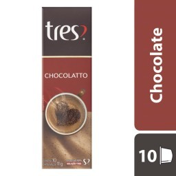 Chocolate Quente em Cápsula Chocolatto Tres Caixa 110g 10 Unidades