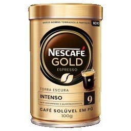 Café Solúvel em Pó Expresso Intenso Nescafé Gold Lata 100g