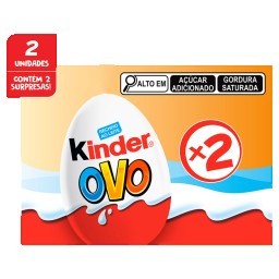 Pack Chocolate Recheio ao Leite Applaydu Kinder Ovo Laranja Caixa 40g 2 Unidades