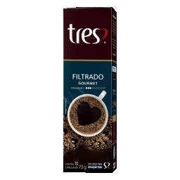 Cápsula 3 Corações Café Gourmet Coado Tres 10 Unidades 7,5g