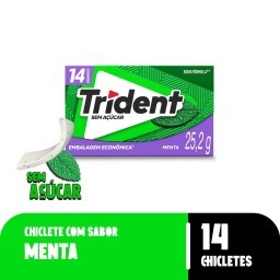 Chiclete Trident Menta 25,2g - Embalagem Econômica 14 unid.