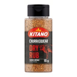 Tempero Dry Rub para Carne Bovina Kitano Churrasquear Frasco 115g