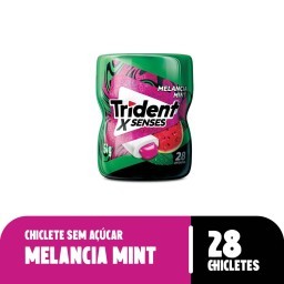 Chiclete Trident XSenses Morango Lime Sem Açúcar Garrafa 54g