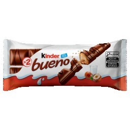 Bombom Wafer Kinder Bueno Pacote 43g 2 Unidades