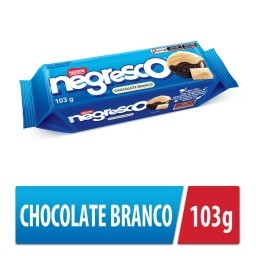 Biscoito NEGRESCO Recheado Baunilha Coberto com Chocolate Branco 103g