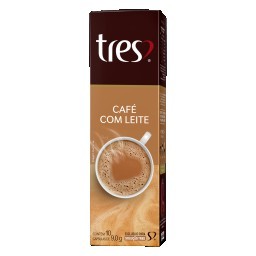 Cápsula Tres Café com Leite Cartucho com 10 UM 9G