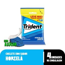 Chiclete Trident Hortelã 32g - Pacote Com 4 embalagens