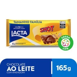 Chocolate Lacta ao Leite Com Amendoim Shot 165g