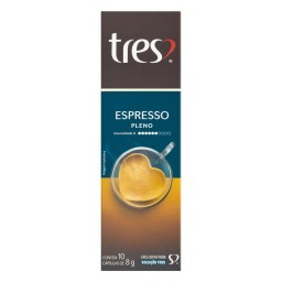 Cápsula 3 Corações Café Espresso Pleno Tres 10 Unidades 8g