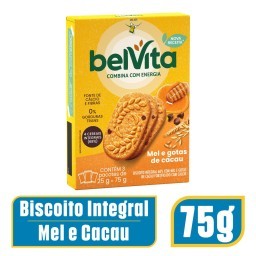 Biscoito BelVita Mel E Cacau Multipack 75g com 3 Unidades de 25g