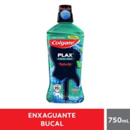 Enxaguante Bucal Antisséptico Zero Álcool Fresh Mint Colgate Plax Frasco Leve 750ml Pague 500ml