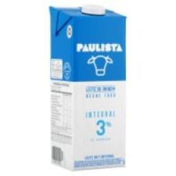 Leite UHT Integral Paulista Caixa com Tampa 1l