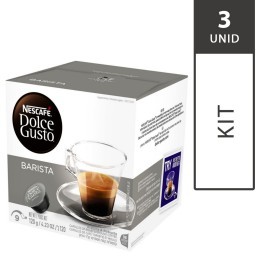 Kit com 3 Caixas de Cápsulas de Café Nescafé DOLCE GUSTO Barista com 16 Unid, Cada - Nestlé