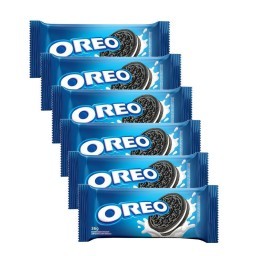 Kit com 6 Pacotes de Biscoito OREO Recheado com Baunilha Original 36g Cada