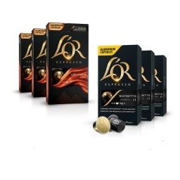 Kit 3 Cápsulas De Café L'OR Ristretto 10un & 3 Cápsulas De Café L'OR Colombia 10un