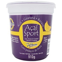 Açaí Natural com Guaraná e Banana MARCHI Pote 910g