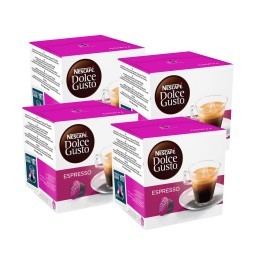 Kit Café em Cápsula NESCAFÉ DOLCE GUSTO Espresso 16 Cápsulas - 4 Unidades