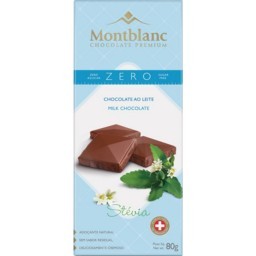 Chocolate ao Leite Zero Açúcar Montblanc 80g