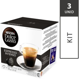 Kit com 3 Caixas de Cápsulas de Café Nescafé DOLCE GUSTO Expresso Intenso com 16  Unid, Cada - Nestl