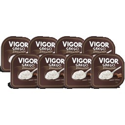 Kit com 8 Iogurte Vigor Grego Sabor Flocos 100g