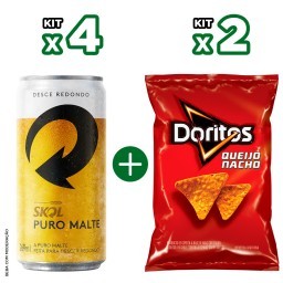 Kit Skol Puro Malte + Doritos Queijo Nacho 