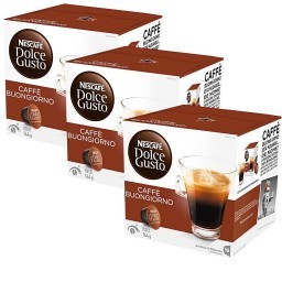 Kit com 3 Caixas de Cápsulas Nescafé DOLCE GUSTO Boungiorno com 16 Unid. Cada - Nestlé