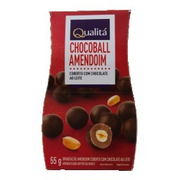 Chocoball Amendoim Coberto com Chocolate ao Leite Qualitá Caixa 55g