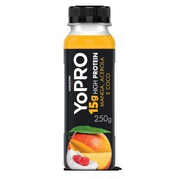 YoPRO Smoothie Manga, Acerola e Coco 15g de proteínas 250g