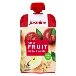 Purê de Frutas Maçã e Aveia Jasmine Sou Fruit Squeeze 100g