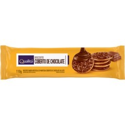 Biscoito Amanteigado QUALITÁ com Cobertura de Chocolate 110g