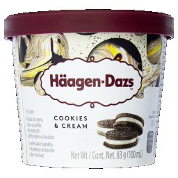 Sorvete Cookies e Cream Häagen-Dazs Pote 100ml