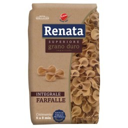 Macarrão de Sêmola de Trigo Grano Duro Integral Farfalle Renata Superiore Pacote 500g