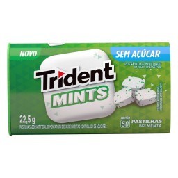 Pastilha Menta Zero Açúcar Trident Mints Lata 22,5g 50 Unidades