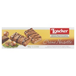 Biscoito Wafer Italiano LOACKER Creme De Avelã Pacote 100g