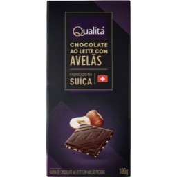 Chocolate Suiço ao Leite com Avelã QUALITÁ 100g