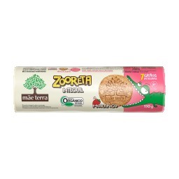 Biscoito Integral Orgânico Morango Mãe Terra Zooreta Pacote 110g