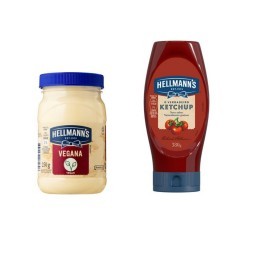 Kit Hellmann's Ketchup tradicional 380g + Maionese Vegana 250G