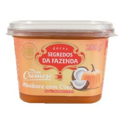 Doce Cremoso de Abóbora com Coco SEGREDOS DA FAZENDA Pote 280g