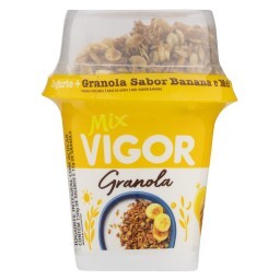 Iogurte Integral VIGOR Mix Sabor Granola, Banana E Mel Pote 165g