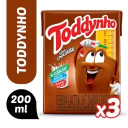 Kit 3 Achocolatados Líquido TODDYNHO 200ml