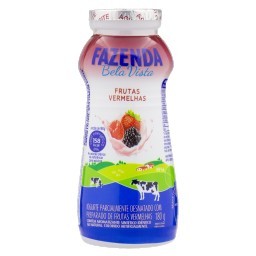 Iogurte Líquido com Polpa de Frutas Vermelhas Tipo A FAZENDA BELA VISTA 180g