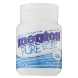 Goma de Mascar Sabor Pure Fresh White MENTOS Pote 56g com 28 Unidades