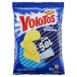 Batata Frita Ondulada YOKITOS Sabor Natural Pacote 45g