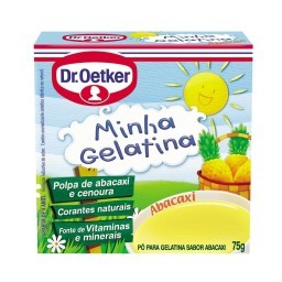 Gelatina em Pó Sabor Abacaxi Minha Gelatina Dr. OETKER Caixa 75g