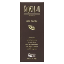 Chocolate Orgânico Amargo 80% CHOKOLAH 80g