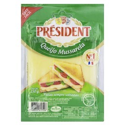 Queijo Mussarela PRESIDENT Fatiado 150g