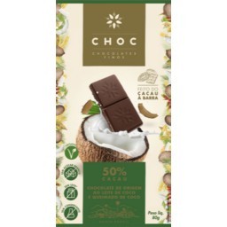 Barra de Chocolate ao Leite de Coco Choc 80g