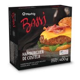 Hambúrguer Bovino Costela BASSI Caixa 400g